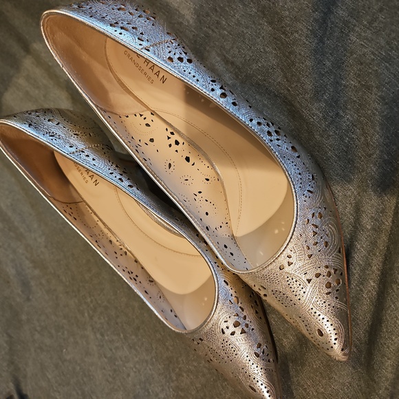 Sandales à Talons Cole Haan G Series Dorées Taille 8.5 B - Cuir, Neuves En Boîte